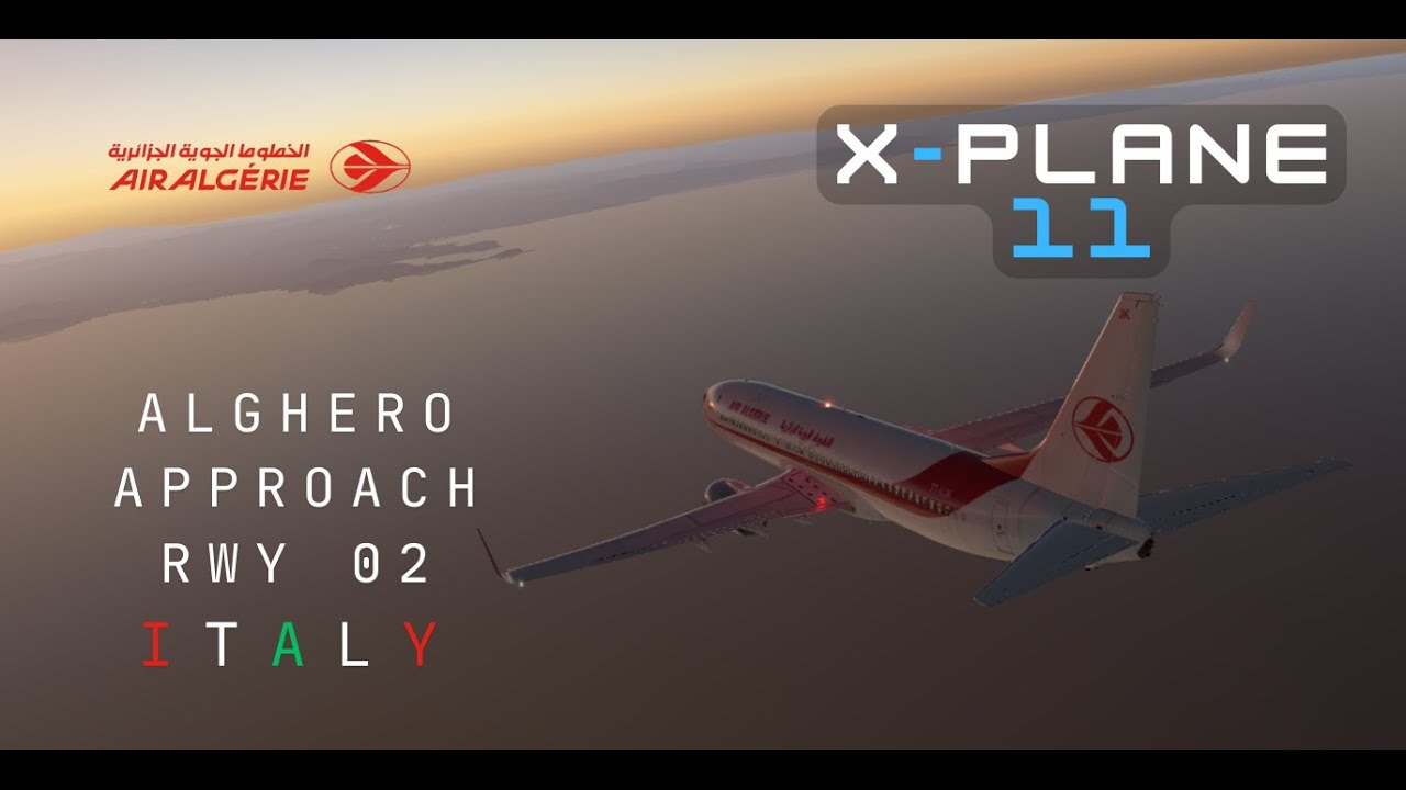 Sunrise Touchdown Air Algerie 737 800 At Alghero RWY 02 X PLANE 11 sunrise-touchdown-air-algerie-737-800-at-alghero-rwy-02-x-plane-11