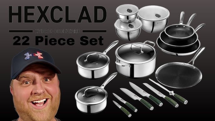 6pc HexClad Hybrid Cookware Set w/ Lids