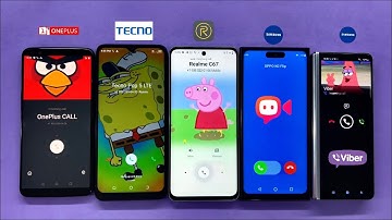 Viber, JusTalk Incoming call OnePlus 5T + Tecno Pop 5 LTE + Realme C67 + Samsung S25 Ultra + Z Fold3