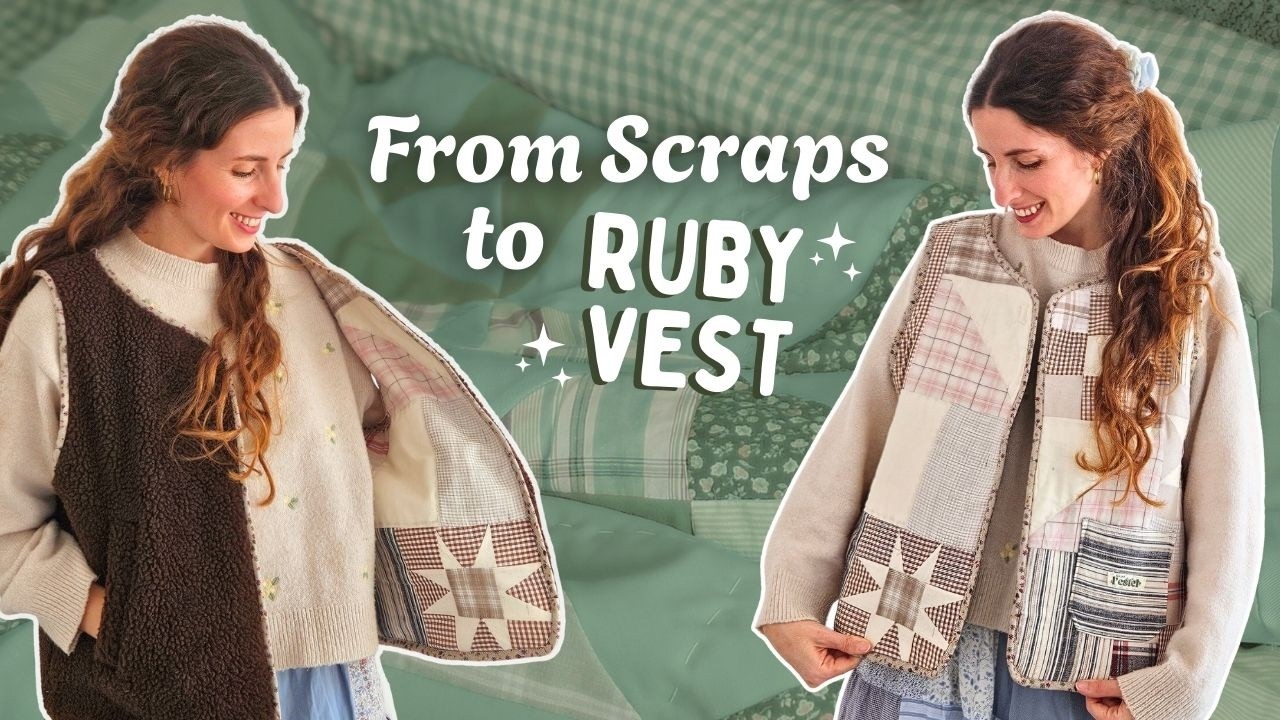 Как сшить жилет в стиле пэчворк из обрезков ткани