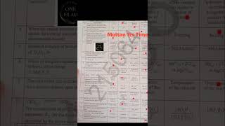 11th class Chemistry paper 2026 Multan board