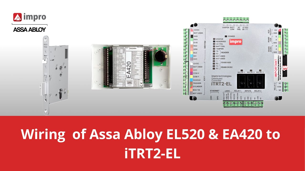 Wiring of Assa Abloy EL520 & EA420 to iTRT2-EL - YouTube