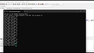 number guessing game in C programming language || let the user guess the number