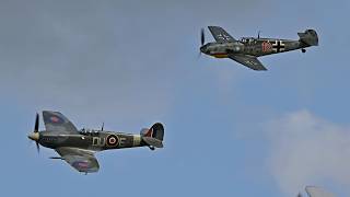 Rare Messerschmitt AND Spitfire Flight — Shuttleworth 2026 Highlights