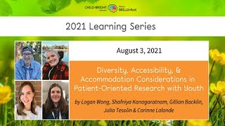 Diversity, Accessibility, & Accommodation Considerations in Patient-Oriented Research with Youth