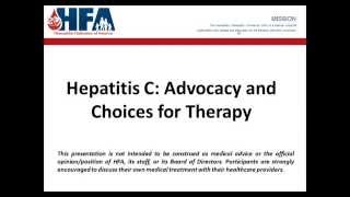 Webinar: Hepatitis C Advocacy and Choices for Therapy