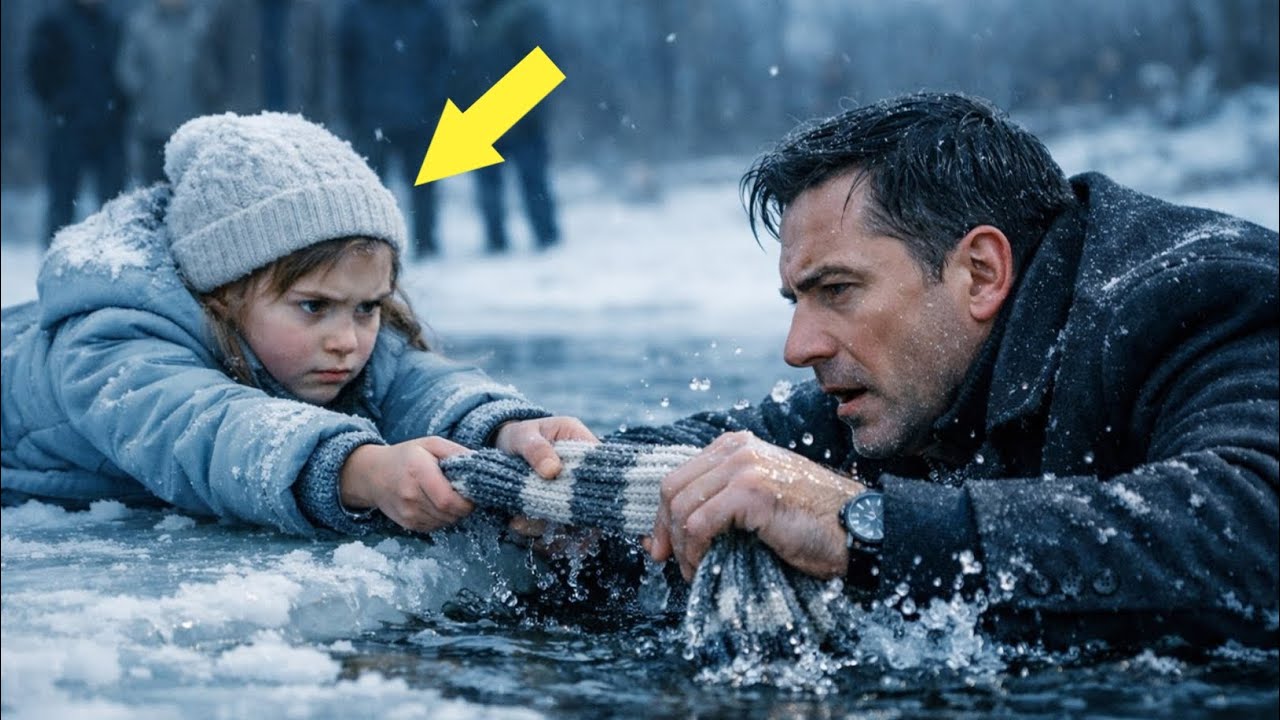 Все прошли мимо: мужчина в элитной одежде ушёл под лёд, и лишь сирота ринулась спасать.