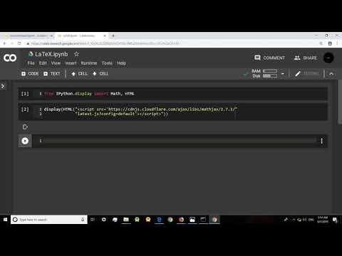 render LaTeX equations in google colab