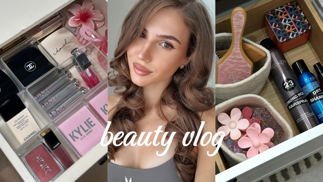 beauty vlog | как си правя къдриците с dyson и грим рутината ми 💕
