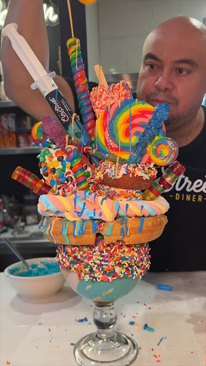 The OMG BIRTHDAY BOWL from Elm Street Diner in Stamford, CT! 🍦 INSANE! WHO’S HUNGRY?! #DEVOURPOWER