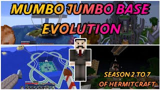 Mumbo Jumbo's Base Evolution From Season 2 To 7 of Hermitcraft