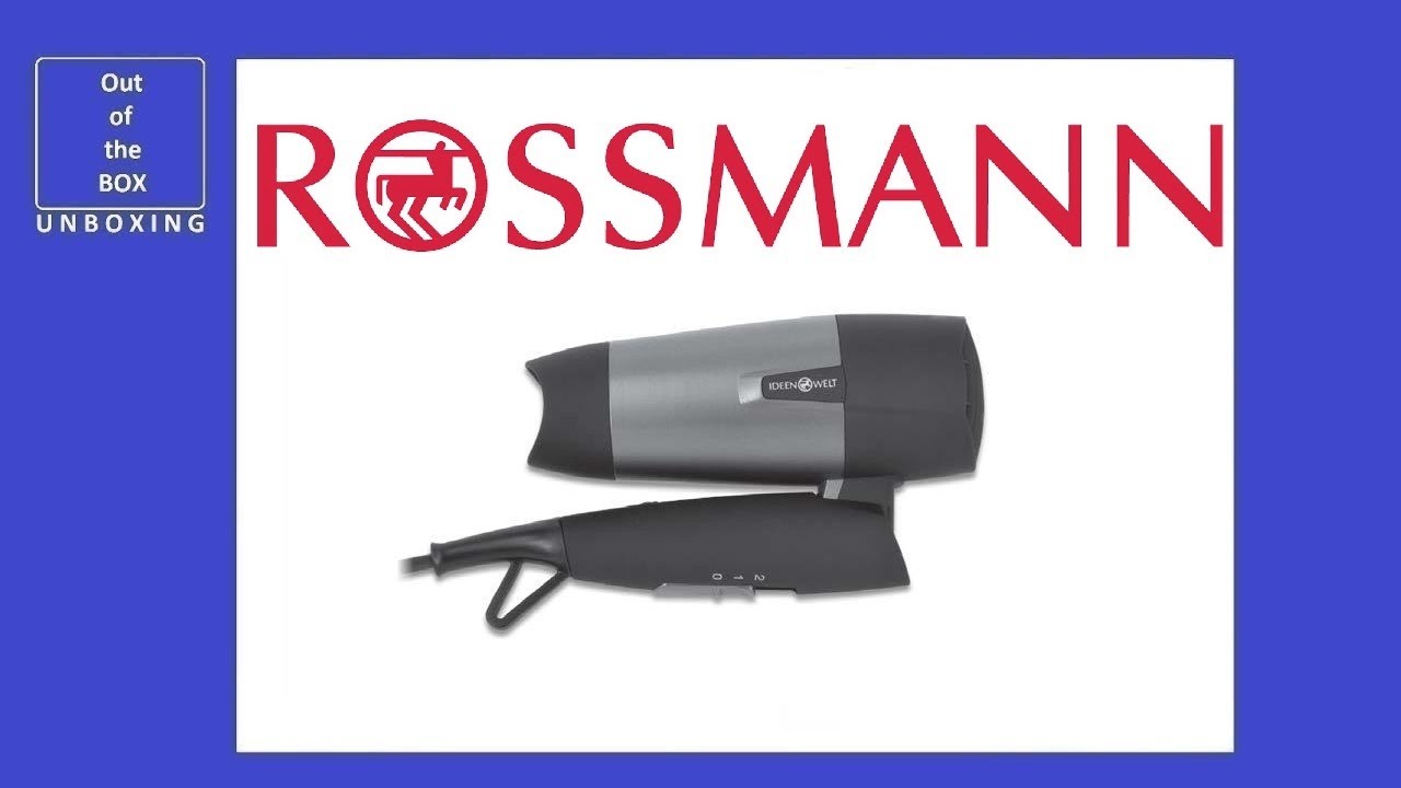 Rossmann Ideen Welt Travel Hair Dryer HD1209 UNBOXING (Rossmann 1200 Watt)