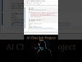 1. “AI Chatbot Project Explained in 30 Seconds! ⚙️💬 #TechShorts”#ai
