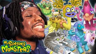 MYTHICAL ISLAND IN MY SINGING MONSTERS IS HITTIN WE GOT A RARE YAWSTRICH