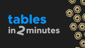 Tables on Roblox • jotslo