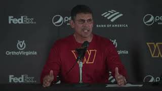 Coach Rivera Speaks to the Media After the Final Practice of the Week | Washington Commanders