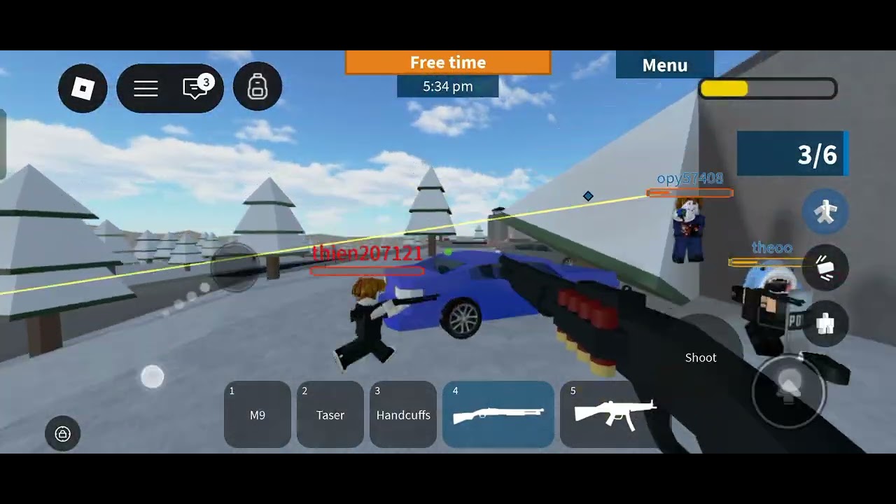 Criminals vs police (roblox prison life)