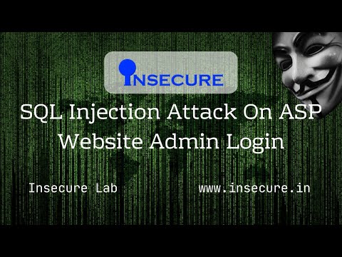 SQL Injection Attack On ASP Website - Admin Login Hack