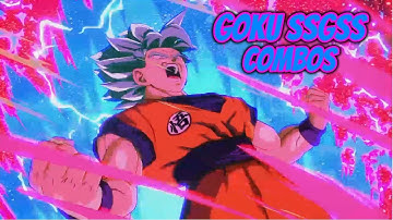 DBFZ - GOKU SSGSS SOLO COMBOS!