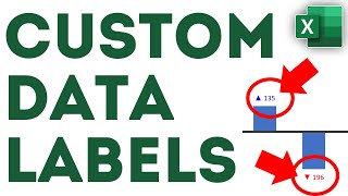 Excel Custom Data Labels with Symbols that change Colors DYNAMICALLY with Data! - How To