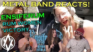 Ensiferum - Rum, Women, Victory REACTION | Metal Band Reacts! *REUPLOADED*