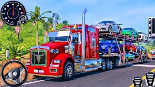 American Car Transporter Truck Driving Simulator - Cargo Transport Multistory - Android GamePlay screenshot 2