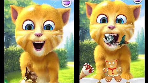 Video 10729791: talking ginger funny cat, talking ginger game