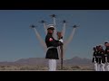 U.S. Marines with the United States Marine Corps Silent Drill Platoon