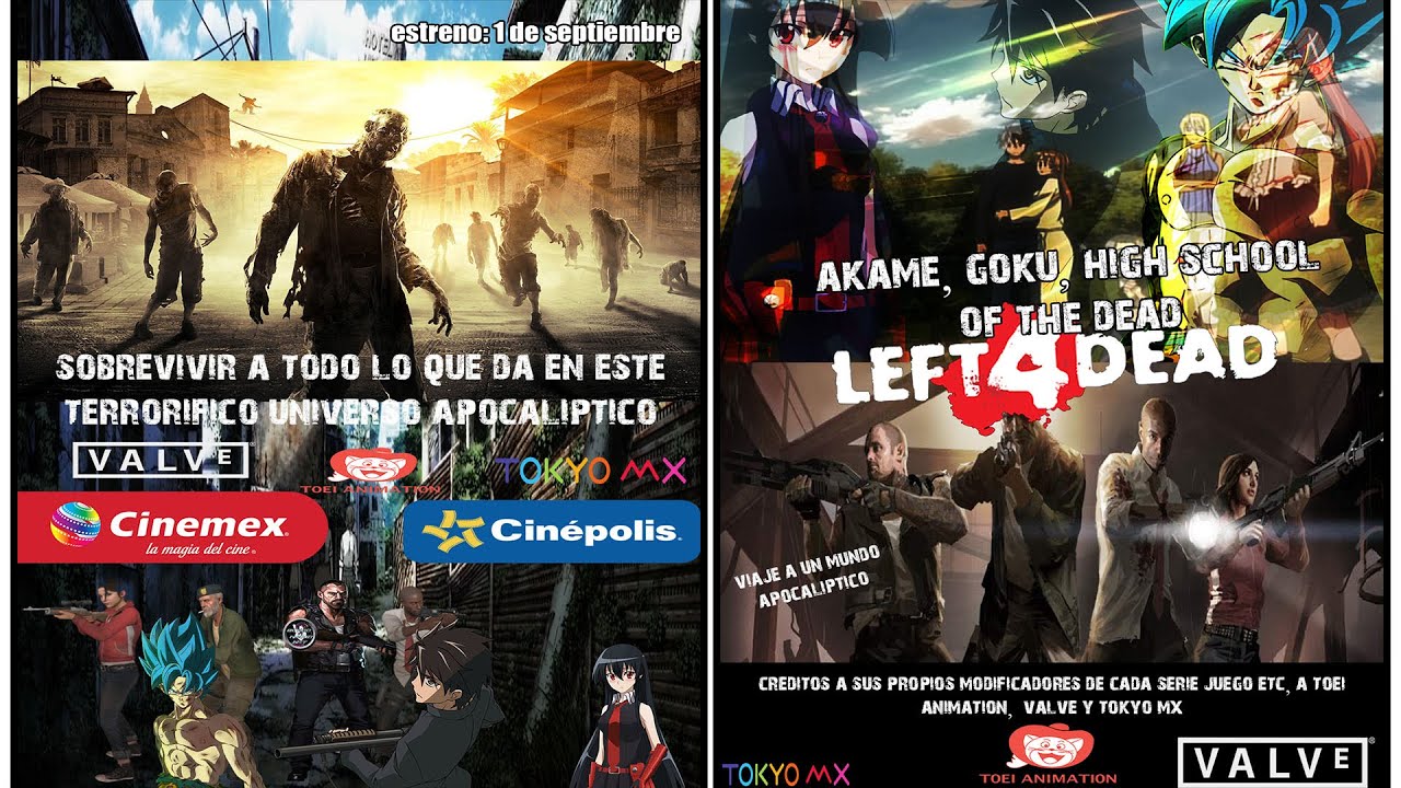 FicPelicula - Akame, Goku Y High School Of The Dead En Left 4 Dead (Parte 3)