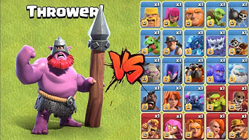 New Thrower VS Every Troops! | Clash of Clans