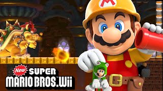 Recreating New Super Mario Bros. Wii's Final Castle in Super Mario Maker 2 (NSMBU Style)