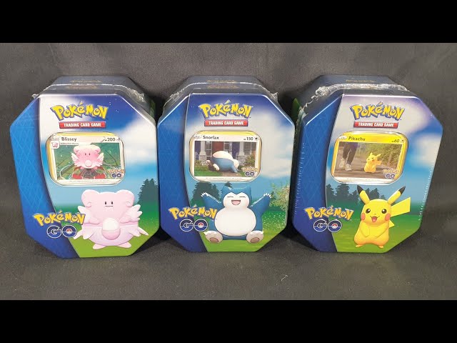 Jogo de Cartas POKEMON Pkm Swsh10.5 Pokémon Go Gift Tin  Pikachu/Blissey/Snorlax