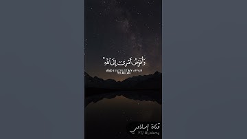 وَأُفَوِّضُ أَمْرِي إِلَى اللَّهِ ۚ [سورة غافر] - بصوت الشيخ مشاري راشد العفاسي