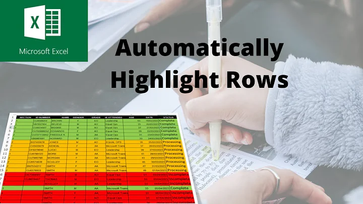 How to automatically highlight rows in Microsoft Excel