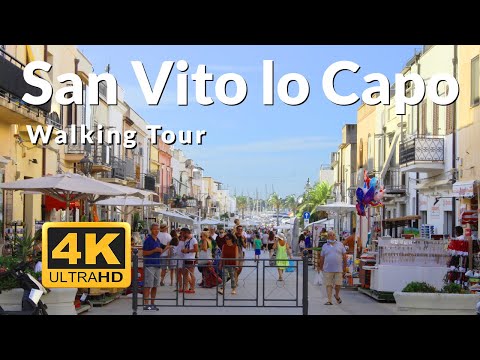 San Vito lo Capo Sicily Walking Tour 4k Italy 🇮🇹