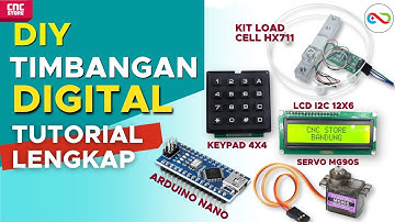 TUTORIAL MEMBUAT TIMBANGAN DIGITAL, ARDUINO, LOAD CELL HX711 KEYPAD, SERVO