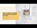 Half Adder Using Different Design Styles | DDCO | SVCE Bengaluru