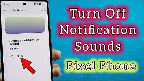 How to turn off notification sounds Pixel phone Android 14