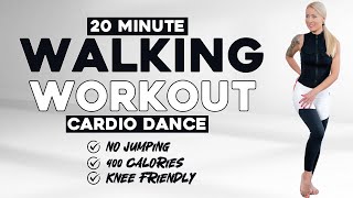 20 minute Walking Workout for Weight Loss  Walk at Home Full Body Knee Friendly