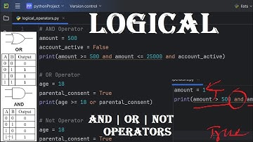 Logical Operators in Python | AND, OR, NOT | python for beginners in Hindi/ Urdu