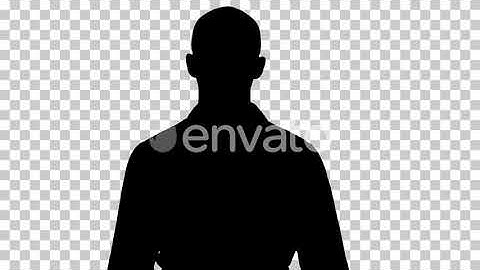 Silhouette Casual man walking, Alpha Channel | Motion Graphics - Envato elements
