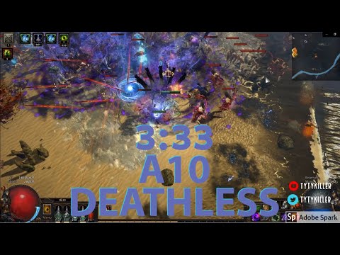 3:33 ChaosSlinger Run - A10 Kitava, Merc Lab, All skills points done