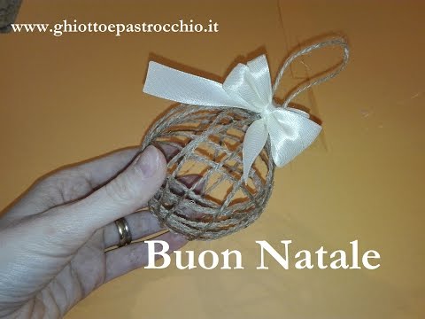 Palline di Natale fai da te con spago, palloncini e colla vinilica