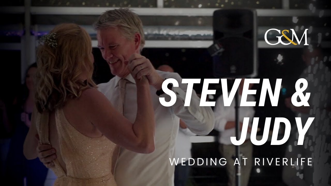 WEDDING at Brisbane's RIVERLIFE for Steven & Judy || Starlight Dance Floor & Sparkulars Hire