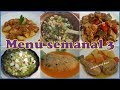 Menú SEMANAL #3, Menú con muchas verduras, 6 platillos en 1 vídeo