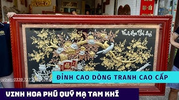 Tranh đồng Vinh hoa Phú Quý mạ tam khí kích thước 2m3x1m2 | Tranh đồng cao cấp | Ngọc Anh Tranh Đồng