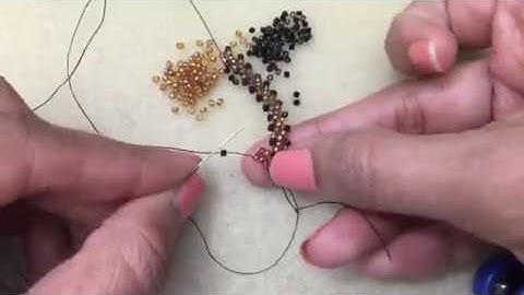 Double St Petersburg Stitch  Demo--Left hand Beading tutorial
