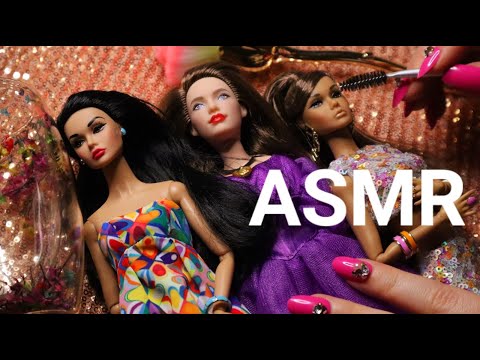 ASMR with Dolls 🎀 Tingly Scratching & Tapping & Hair Brushing