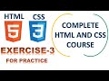 EXCERCISE 3 (HTML and CSS Tutorial 12) | IMAGE LINKS | UNORDER LIST | DESCRIPTION LIST | WEBSITE