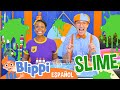 ¡Juego de slime con Blippi y Meekha! 🦠🟢 Blippi Español | Videos educativos para niños